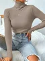 Light Luxury High-End Sweater Autumn And Winter Pile Collar Base Sweater Slim Fit Thick Base Sweater