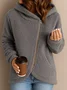 Women Winter Outerwear Casual Plain Long Sleeve Hoodie Jacket
