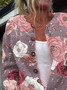 Women Floral Long Sleeve Comfy Casual Printing Cardigan