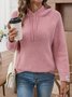 Women Cotton Plain Long Sleeve Comfy Casual Sweater