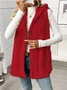 Women Cotton Plain Sleeveless Comfy Casual Cardigan