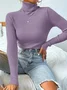 Light Luxury High-End Sweater Autumn And Winter Pile Collar Base Sweater Slim Fit Thick Base Sweater