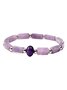 Natural Amethyst Square Column Stitching Bracelet Round Bead Amethyst Bracelet