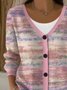 Women Cotton Ombre Long Sleeve Comfy Casual Cardigan
