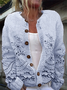 Women Floral Long Sleeve Comfy Casual Printing Cardigan