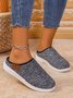 Casual Color Block Slip On Flat Heel Loafers