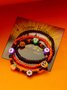 Halloween Bracelet Amazon Hot Sale Rice Bead Orange Pumpkin Skull Pendant Set Hand Jewelry