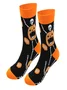 Halloween Plus Size Cotton Socks Autumn And Winter New Witch Pumpkin Castle Mid-tube Socks