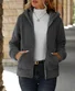Women Spring/Fall Outerwear Casual Plain Long Sleeve Hoodie Jacket