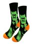 Halloween Plus Size Cotton Socks Autumn And Winter New Witch Pumpkin Castle Mid-tube Socks
