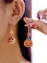 Halloween Jewelry Cartoon Bat Ghost Pumpkin Earrings Kitten Skull Spider Witch Earrings