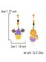 Halloween Jewelry Cartoon Bat Ghost Pumpkin Earrings Kitten Skull Spider Witch Earrings