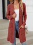 Women Spring/Fall Outerwear Vintage Split Joint Plain Long Sleeve Wrap Jacket