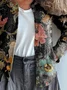 Women Floral Long Sleeve Comfy Vintage Printing Cardigan