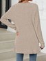 Women Spring/Fall Outerwear Vintage Gathered Plain Long Sleeve Jacket