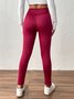 Women Comfortable fleece Plain Casual Winter Soft Long Leggings