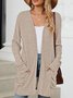 Women Spring/Fall Outerwear Vintage Gathered Plain Long Sleeve Jacket