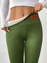Women Comfortable fleece Plain Casual Winter Soft Long Leggings