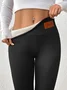 Women Comfortable fleece Plain Casual Winter Soft Long Leggings
