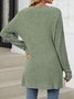 Women Spring/Fall Outerwear Vintage Gathered Plain Long Sleeve Jacket
