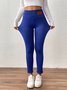 Women Comfortable fleece Plain Casual Winter Soft Long Leggings