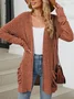 Women Spring/Fall Outerwear Vintage Gathered Plain Long Sleeve Jacket