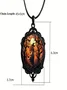 Vintage Gothic Halloween Bat Witch Pendant Necklace