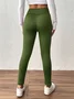 Women Comfortable fleece Plain Casual Winter Soft Long Leggings