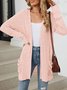 Women Spring/Fall Outerwear Vintage Gathered Plain Long Sleeve Jacket
