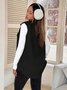 Women's Autumn And Winter Lapel Buttoned Plush Vest Jacket Loose Temperament Commuting Imitation Lambskin