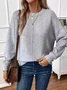 Women Plain Long Sleeve Comfy Casual Sweater