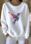 Casual Crew Neck Animal Sweatshirt