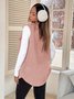 Women's Autumn And Winter Lapel Buttoned Plush Vest Jacket Loose Temperament Commuting Imitation Lambskin