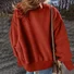 Casual Crew Neck Plain Sweatshirt