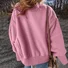 Casual Crew Neck Plain Sweatshirt