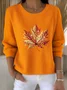 Women Cotton Floral Long Sleeve Comfy Vintage Sweater