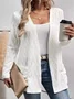 Women Spring/Fall Outerwear Casual Plain Long Sleeve Jacket