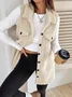 Women's Autumn And Winter Lapel Buttoned Plush Vest Jacket Loose Temperament Commuting Imitation Lambskin