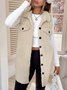 Women's Autumn And Winter Lapel Buttoned Plush Vest Jacket Loose Temperament Commuting Imitation Lambskin