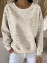 Casual Crew Neck Floral Sweatshirt