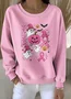 Casual Crew Neck Halloween Sweatshirt