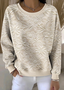 Casual Crew Neck Floral Sweatshirt