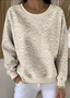 Casual Crew Neck Floral Sweatshirt