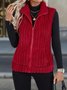 Women's Autumn And Winter Fashion Casual Simple Sleeveless Versatile Vest Jacket
