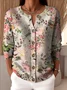 Women Knitted Floral Long Sleeve Comfy Vintage Cardigan