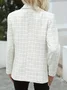 Women Geometric Spring/Fall Outerwear Casual Long Sleeve Shawl Collar Regular Blazer