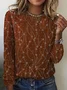 Vintage Striped Crew Neck Long Sleeve T-shirt