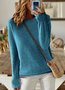 Women Plain Long Sleeve Comfy Vintage Cardigan