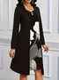 Women Floral Spring/Fall Dress V Neck Long Sleeve A-Line Dress