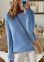 Women Plain Long Sleeve Comfy Vintage Cardigan